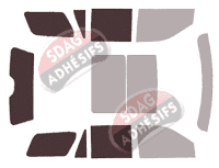 Gabarit vitrage - kit 3/4 arrière - Lincoln Navigator (4) Court 5 portes (2017 - 2024)