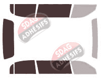 Gabarit vitrage - kit 3/4 arrière - Lincoln Town Car (3) Limousine Longue Berline 4 portes (2003 - 2011)