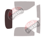 Gabarit vitrage - kit 3/4 arrière - Maserati 4200 Spyder Cabriolet 2 portes (2002 - 2007)