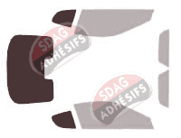 Gabarit vitrage - kit 3/4 arrière - Maserati GranTurismo (1) Coupe 3 portes (2007 - 2019) Gabarit vitrage - kit 3/4 arrière - Maserati GranTurismo (1) Coupe 3 portes (2007 - 2019)