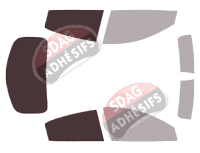 Gabarit vitrage - kit 3/4 arrière - Mazda 2 (3) 5 portes (2015 - 2021)