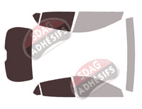 Gabarit vitrage - kit 3/4 arrière - Mazda 3 (4) 5 portes (depuis 2019)