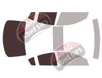 Gabarit vitrage - kit 3/4 arrière - Mazda 3 (1) Berline 4 portes (2003 - 2009)
