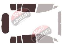 Gabarit vitrage - kit 3/4 arrière - Mazda Premacy (3) 5 portes (2010 - 2018)