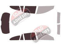 Gabarit vitrage - kit 3/4 arrière - Mazda 6 (3) Break 5 portes (2012 - 2019)