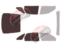 Gabarit vitrage - kit 3/4 arrière - Mazda 626 (4) 5 portes (1992 - 1997)