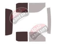 Gabarit vitrage - kit 3/4 arrière - Mazda BT-50 (1) Pick-Up 4 portes (2006 - 2011)