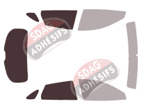 Gabarit vitrage - kit 3/4 arrière - Mazda CX-3 (1) 5 portes (2015 - 2021)