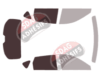 Gabarit vitrage - kit 3/4 arrière - Mazda CX-5 (2) 5 portes (2017 - 2025)