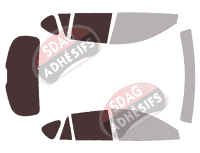 Gabarit vitrage - kit 3/4 arrière - Mazda CX-5 (1) 5 portes (2012 - 2017)