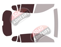Gabarit vitrage - kit 3/4 arrière - Mazda CX-50 (1) 5 portes (depuis 2023)