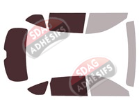 Gabarit vitrage - kit 3/4 arrière - Mazda CX-8 (1) 5 portes (2018 - 2025)