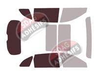 Gabarit vitrage - kit 3/4 arrière - Mazda CX-90 (1) 5 portes (depuis 2023)