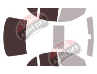 Gabarit vitrage - kit 3/4 arrière - Mercedes-Benz Classe E (3) Berline 4 portes (2002 - 2009)