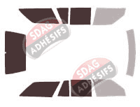 Gabarit vitrage - kit 3/4 arrière - Mercedes-Benz 200-300-500 Break 5 portes (1986 - 1995)