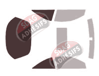 Gabarit vitrage - kit 3/4 arrière - Mercedes-Benz CL (2) Coupe 2 portes (1999 - 2006)