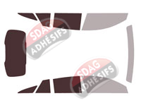Gabarit vitrage - kit 3/4 arrière - Mercedes-Benz CLA (2) Shooting Break 5 portes (2019 - 2025) Gabarit vitrage - kit 3/4 arrière - Mercedes-Benz CLA (2) Shooting Break 5 portes (2019 - 2025)