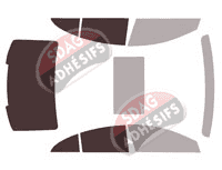 Gabarit vitrage - kit 3/4 arrière - Mercedes-Benz CLS (3) Coupe 4 portes (2018 - 2023)