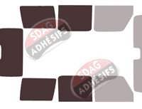 Gabarit vitrage - kit 3/4 arrière - Mercedes-Benz Classe G (2) Long 5 portes (depuis 2019)