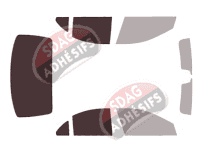 Gabarit vitrage - kit 3/4 arrière - Mercedes-Benz Classe S (5) Courte Berline 4 portes (2013 - 2020)