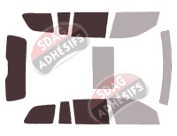Gabarit vitrage - kit 3/4 arrière - Mercedes-Benz Classe GL (2) 5 portes (2013 - 2019)