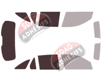 Gabarit vitrage - kit 3/4 arrière - Mercedes-Benz GLC (1) 5 portes (2015 - 2022)
