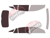 Gabarit vitrage - kit 3/4 arrière - Mercedes-Benz CLA (1) Shooting Break 5 portes (2015 - 2020)