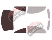 Gabarit vitrage - kit 3/4 arrière - Mercedes-Benz Classe C (3) Coupe 2 portes (2011 - 2015)