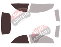Gabarit vitrage - kit 3/4 arrière - Mercedes-Benz Classe E (4) Cabriolet 2 portes (2010 - 2017)