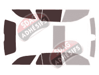 Gabarit vitrage - kit 3/4 arrière - Mercedes-Benz Classe E (4) Break 5 portes (2009 - 2016)