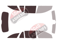 Gabarit vitrage - kit 3/4 arrière - Mercedes-Benz Classe E (5) Break 5 portes (2016 - 2023)
