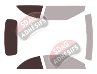 Gabarit vitrage - kit 3/4 arrière - Mercedes-Benz Classe E (5) Cabriolet 2 portes (2017 - 2023) Gabarit vitrage - kit 3/4 arrière - Mercedes-Benz Classe E (5) Cabriolet 2 portes (2017 - 2023)