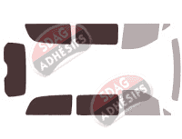 Gabarit vitrage - kit 3/4 arrière - Mercedes-Benz Classe V / EQV (2) Long 5 portes (depuis 2014)