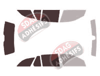 Gabarit vitrage - kit 3/4 arrière - Mercedes-Benz Classe C (3) Break 5 portes (2008 - 2014)