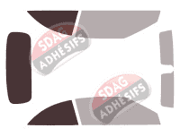 Gabarit vitrage - kit 3/4 arrière - Mercedes-Benz Classe C (4) Cabriolet 2 portes (2014 - 2021)