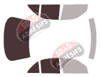 Gabarit vitrage - kit 3/4 arrière - Mercedes-Benz Classe E (2) Berline 4 portes (1995 - 2002)