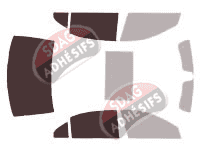 Gabarit vitrage - kit 3/4 arrière - Mercedes-Benz Classe S (4) Longue Berline 4 portes (2005 - 2013)