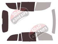 Gabarit vitrage - kit 3/4 arrière - Mercedes-Benz GLS (1) 5 portes (depuis 2020)