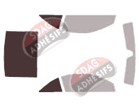 Gabarit vitrage - kit 3/4 arrière - Mercedes-Benz SL (5) Coupe 2 portes (2001 - 2012)