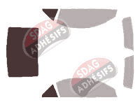 Gabarit vitrage - kit 3/4 arrière - Mercedes-Benz SLK (3) CC 2 portes (2011 - 2016)