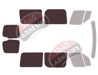 Gabarit vitrage - kit 3/4 arrière - Mercedes-Benz Sprinter (2) Compact 5 portes (2006 - 2018)