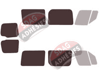 Gabarit vitrage - kit 3/4 arrière - Mercedes-Benz Sprinter (2) Compact 5 portes (2006 - 1018)