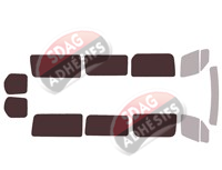 Gabarit vitrage - kit 3/4 arrière - Mercedes-Benz Sprinter (3) Long 5 portes (depuis 2019)