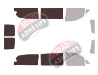Gabarit vitrage - kit 3/4 arrière - Mercedes-Benz Vito / EQV (2) Long 5 portes (2003 - 2014)