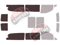 Gabarit vitrage - kit 3/4 arrière - Mercedes-Benz Viano (1) Extra Long 6 portes (2003 - 2015) Gabarit vitrage - kit 3/4 arrière - Mercedes-Benz Viano (1) Extra Long 6 portes (2003 - 2015)