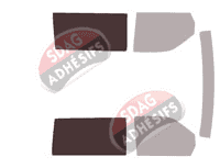 Gabarit vitrage - kit 3/4 arrière - Mercedes-Benz Vito / EQV (1) Utilitaire 5/6 portes (1996 - 2003)