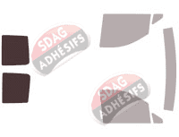 Gabarit vitrage - kit 3/4 arrière - Mercedes-Benz Vito / EQV (2) Utilitaire 5-6 portes (2003 - 2014)