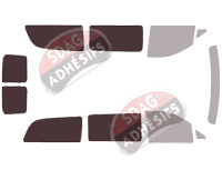 Gabarit vitrage - kit 3/4 arrière - Mercedes-Benz Classe V / EQV (2) Long 6 portes (depuis 2014)