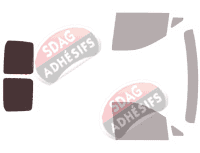 Gabarit vitrage - kit 3/4 arrière - Mercedes-Benz Vito / EQV (3) Fourgon Utilitaire 5 portes (depuis 2014)