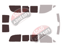 Gabarit vitrage - kit 3/4 arrière - Mercedes-Benz Viano (1) Compact 5 portes (2003 - 2015)